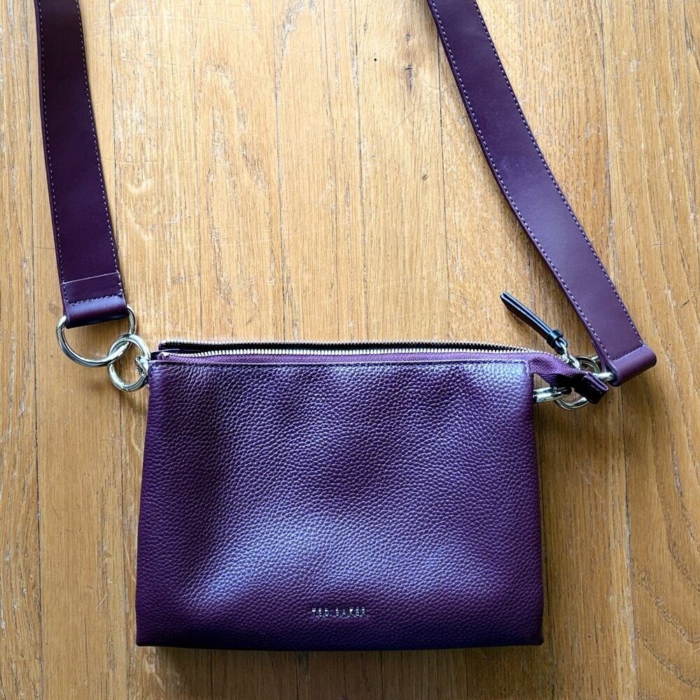 Ted Baker // Purple Textured Leather Handbag